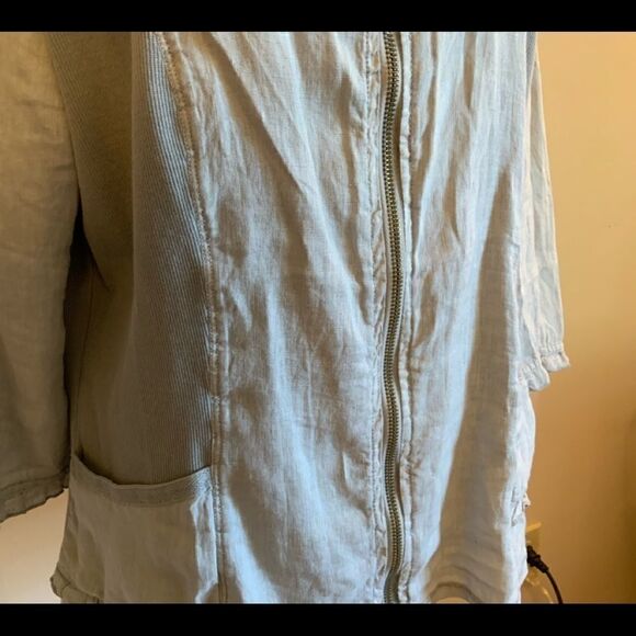 XCVI lite linen machine washable 3/4 sleeve jacket - Picture 8 of 10